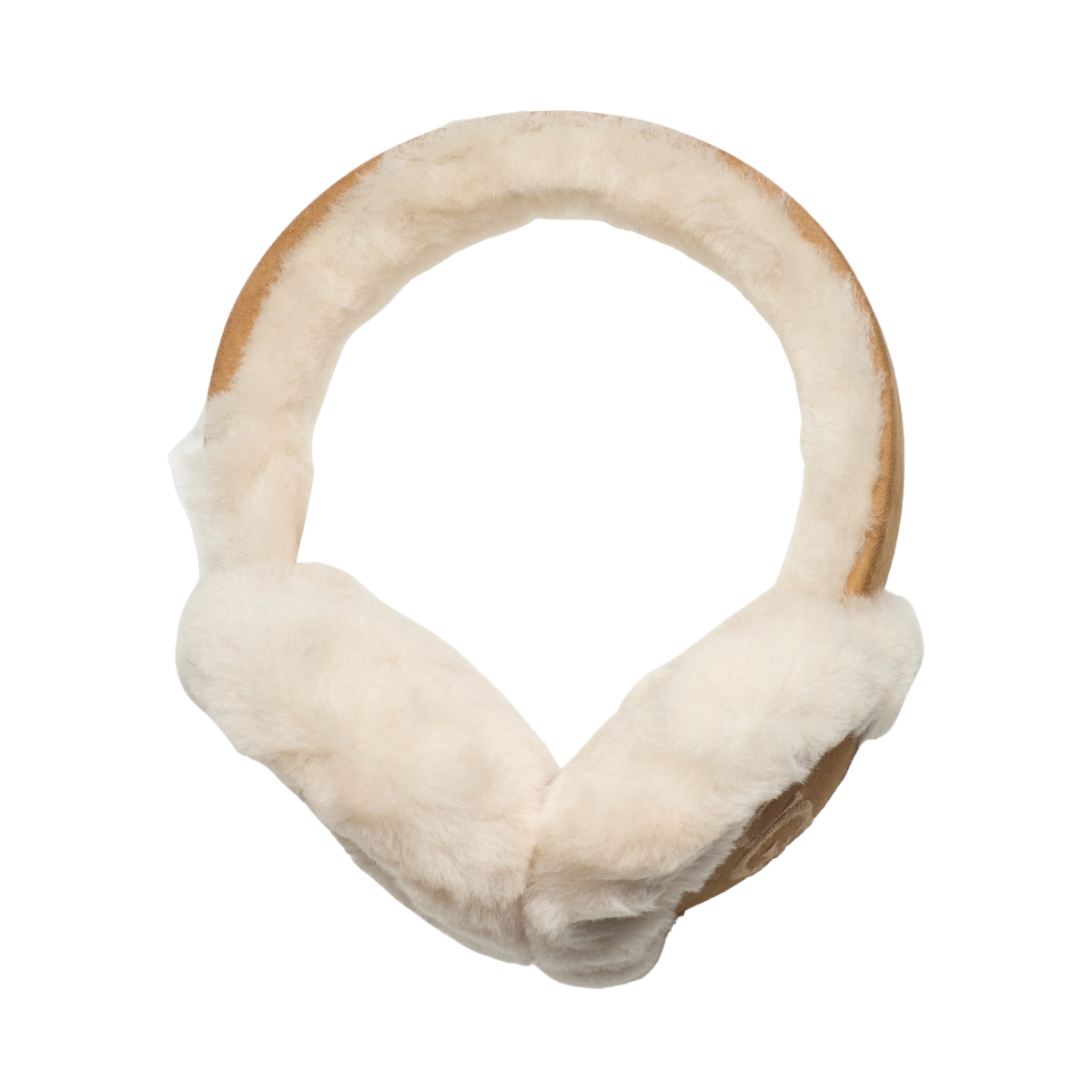 Sheepskin Embroidery Logo Earmuff - Chestnut