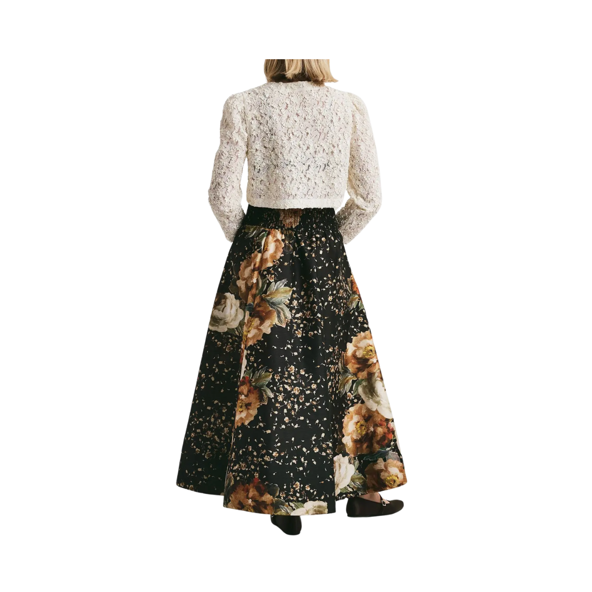 Taffeta Maxi Skirt - Dark Rose