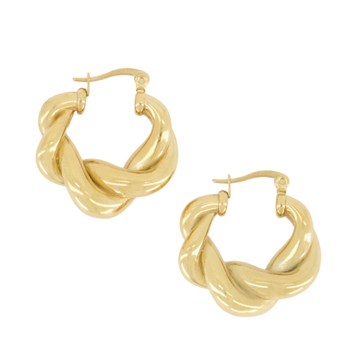 Iconic twisted pattern earrings - Gold