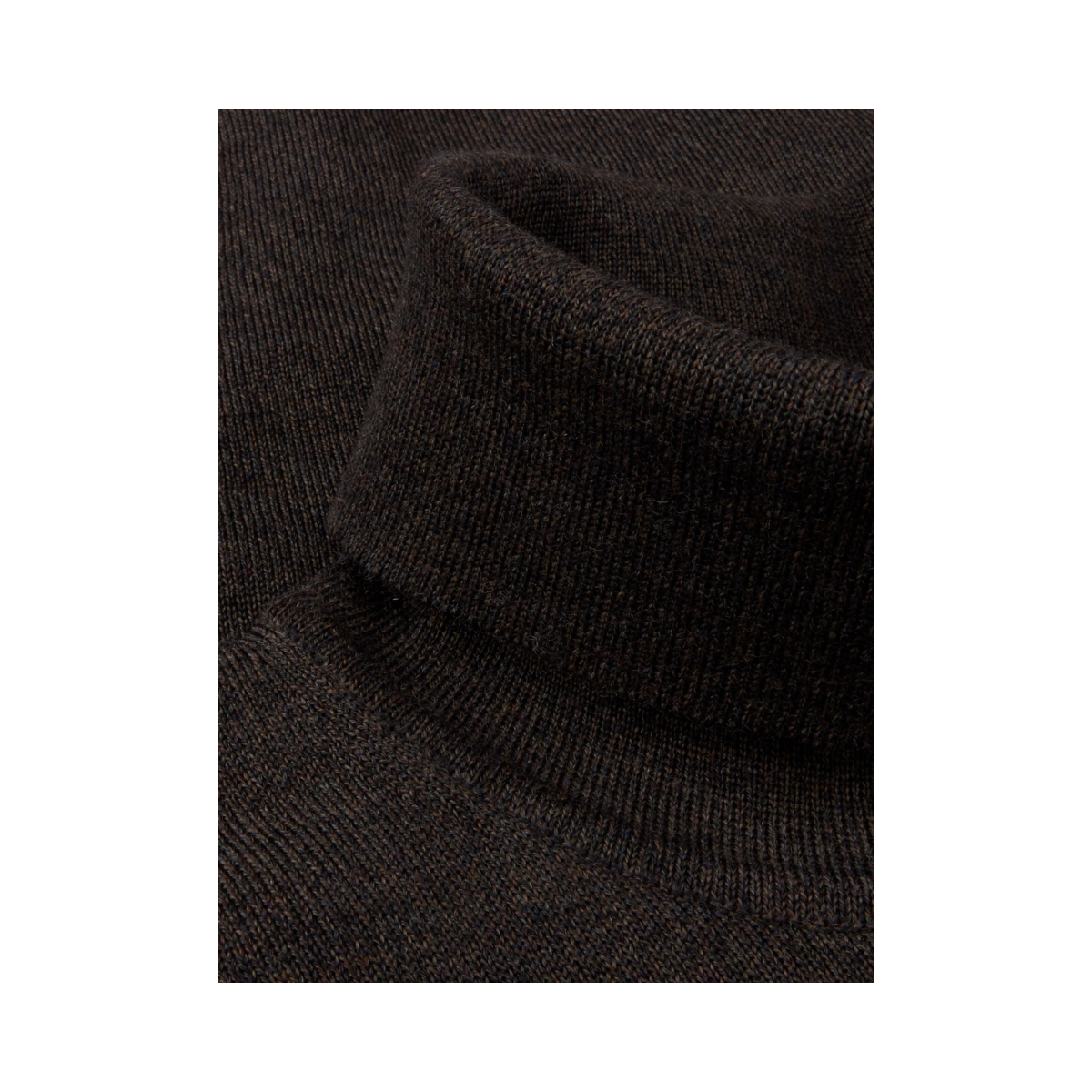 Pullover Knitted Roll Neck - Dark Brown