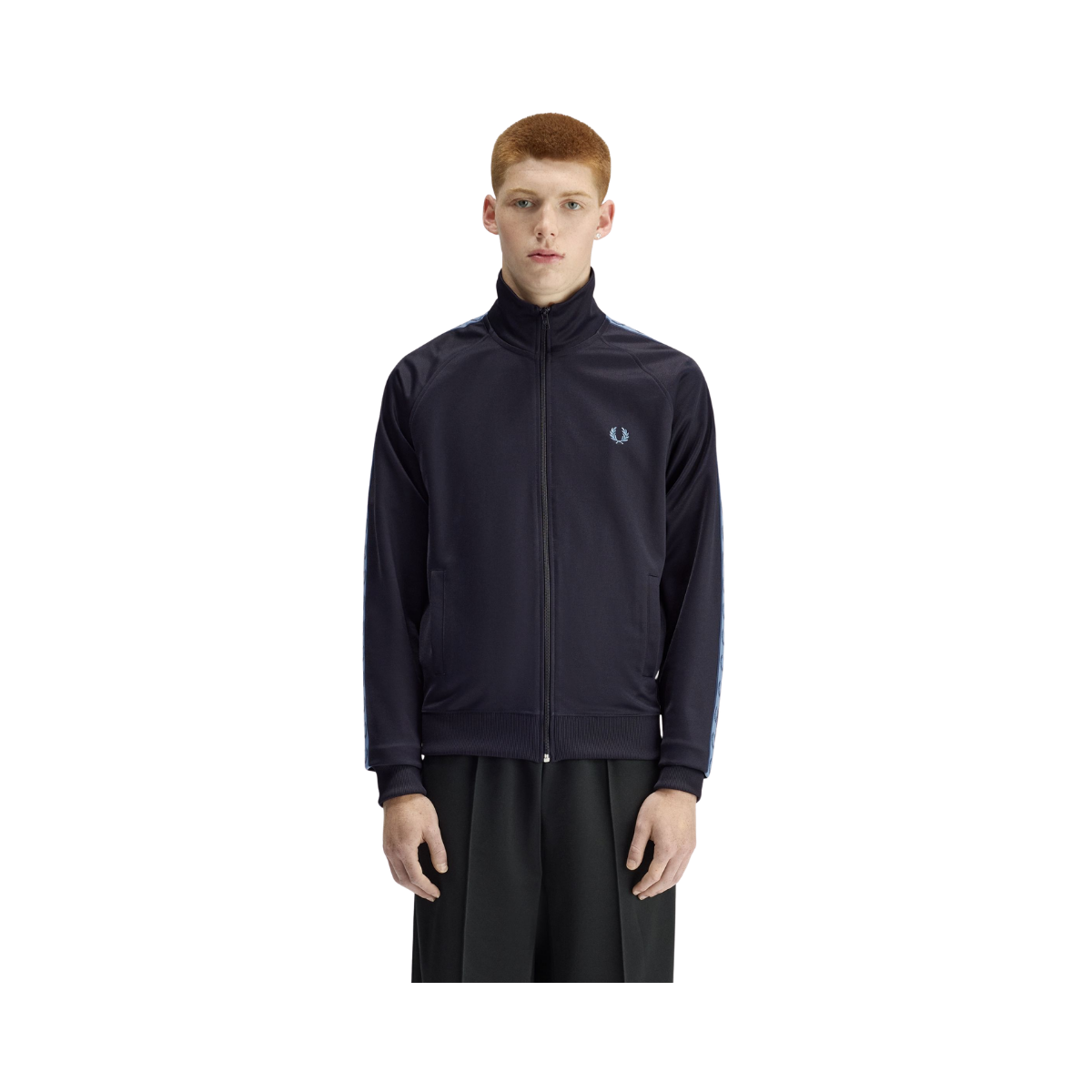 Contrast Tape Track Jacket - Navy