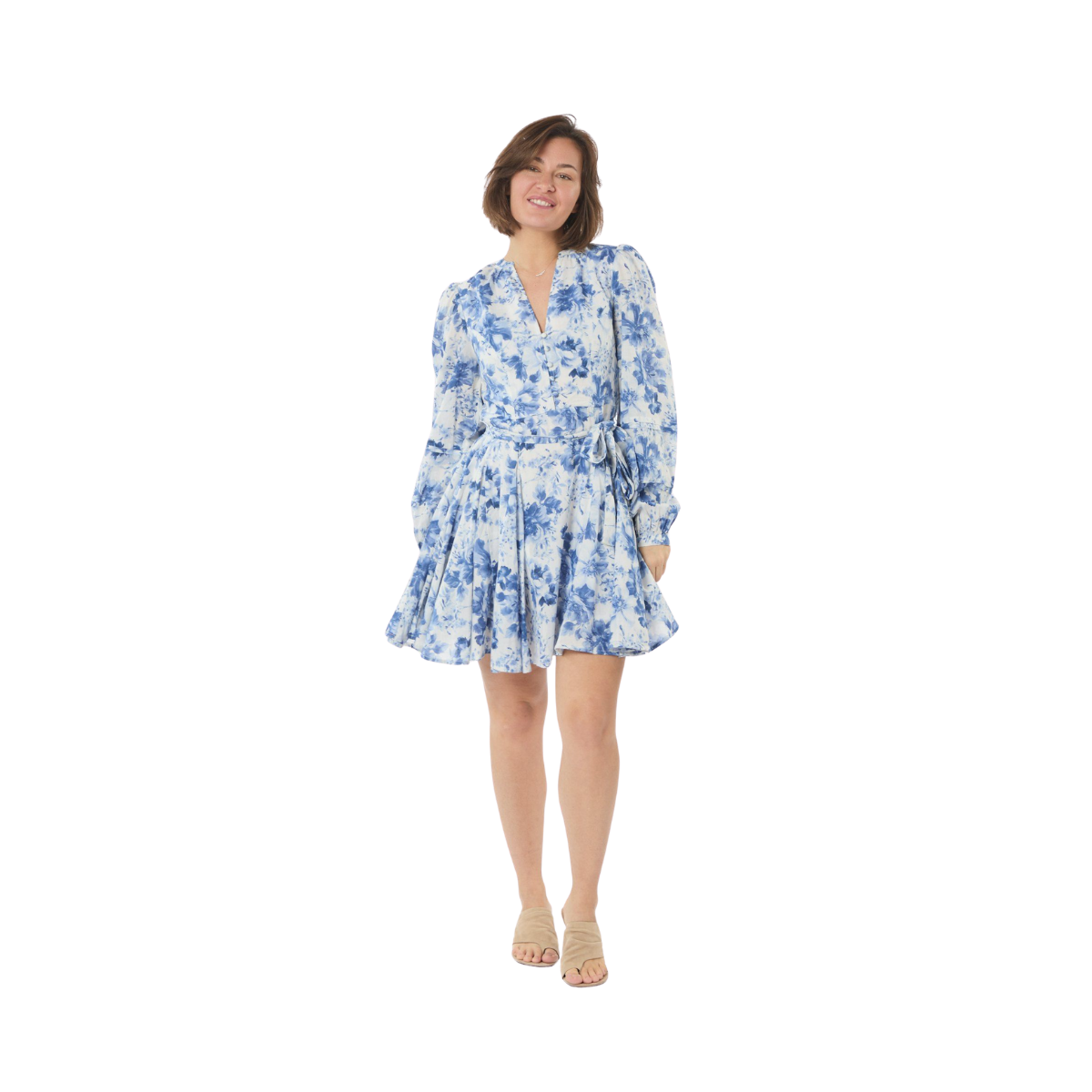 Marise Print Dress - Light Blue