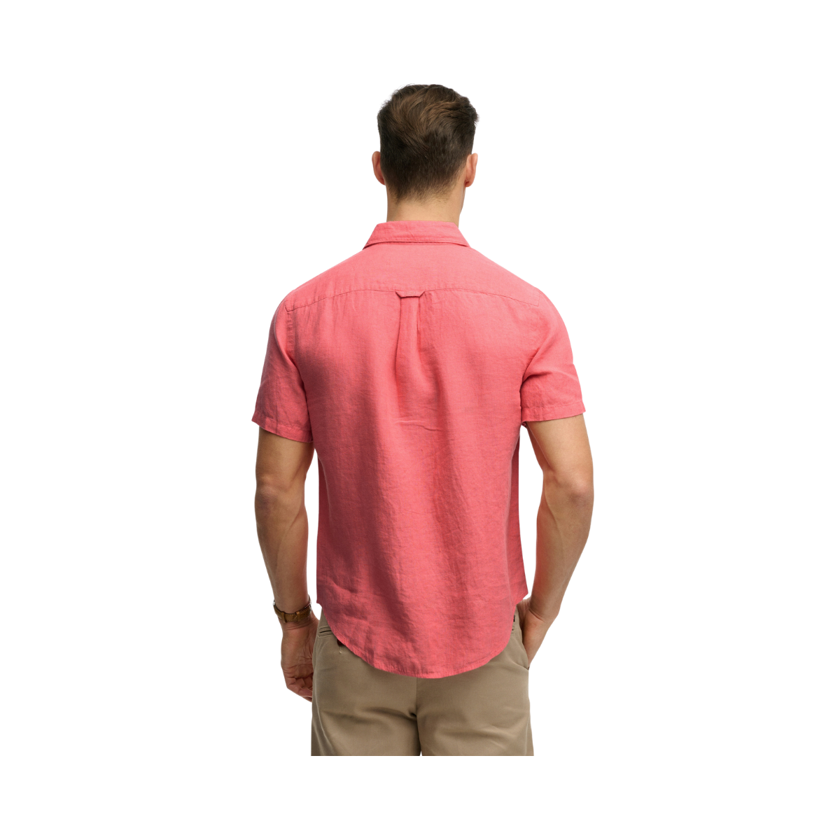 Riviera S/S Linen Shirt - Coral