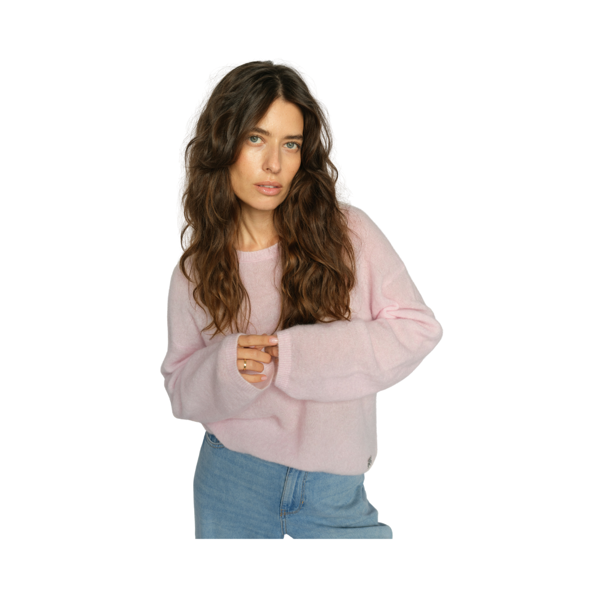 MMMape O-Neck Knit - Ballet Slipper