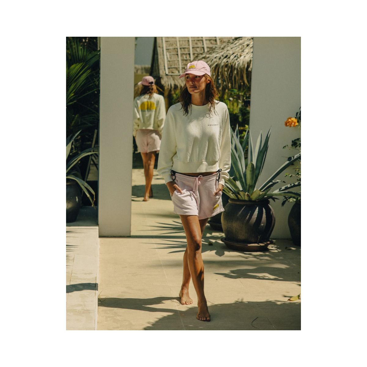Donna Sweat Shorts - Pale pink