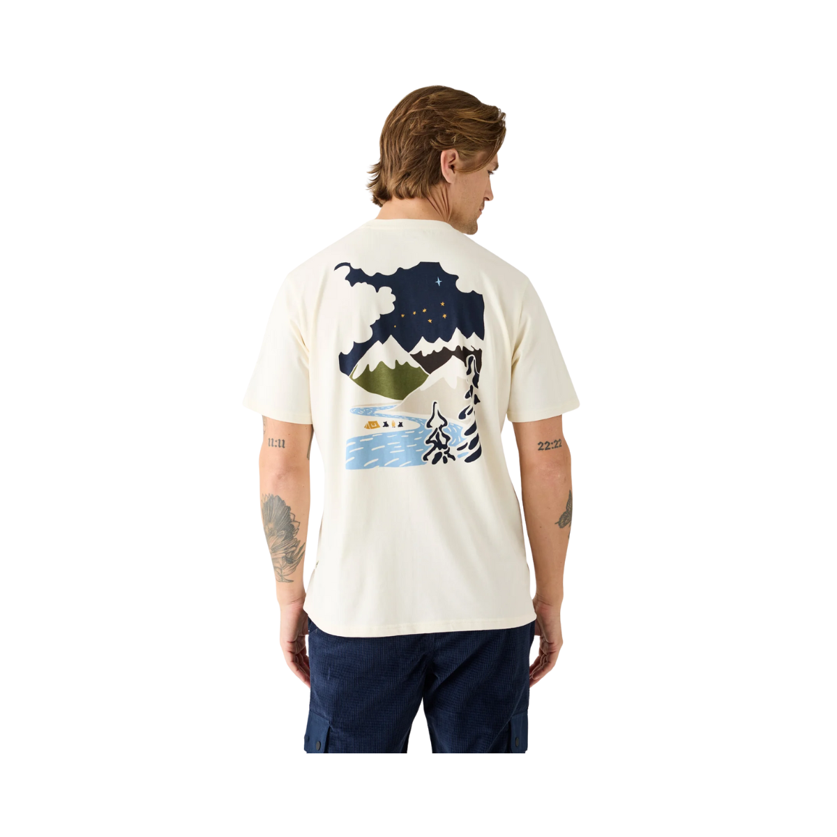 Back Print T-Shirt - Egret
