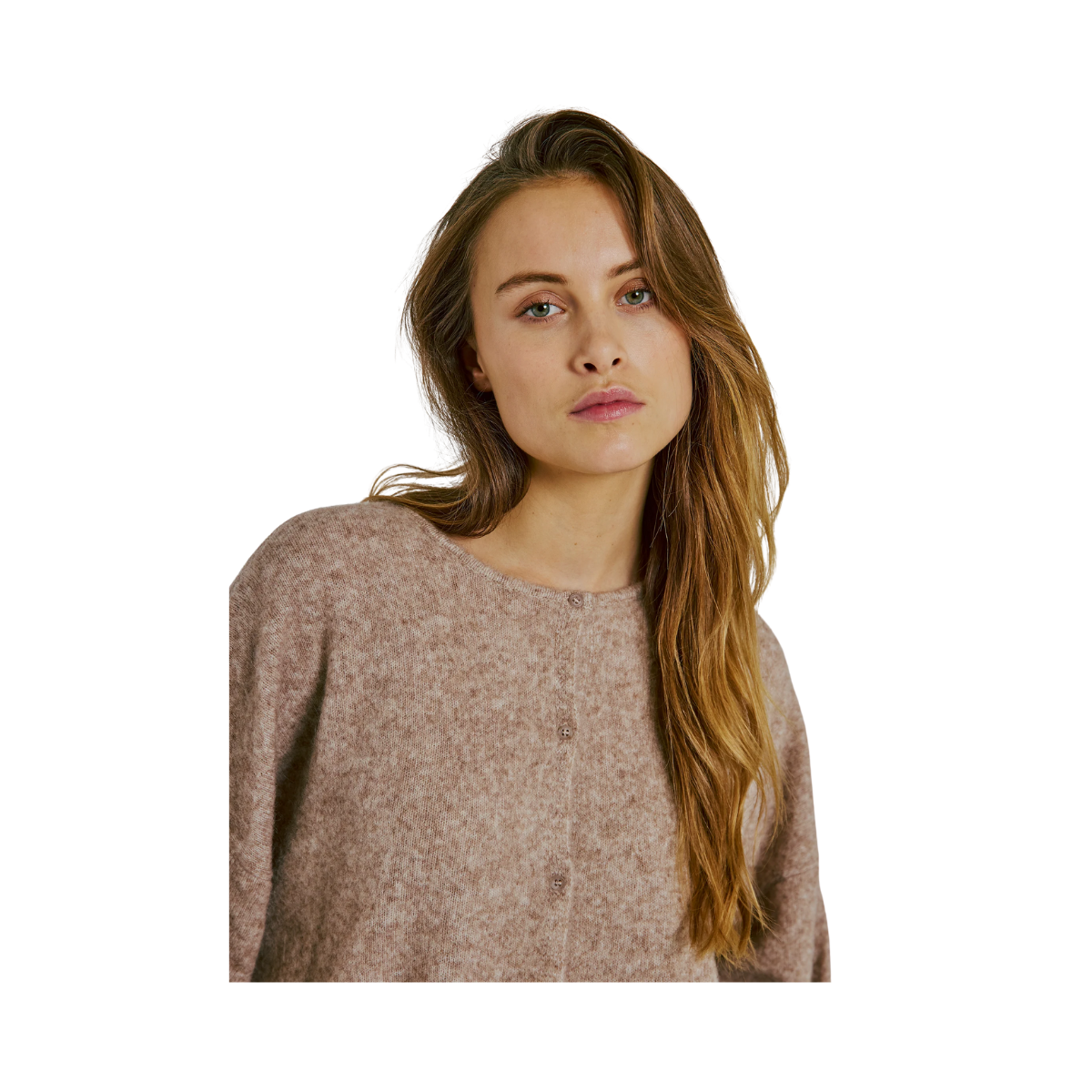 Halli Button Knit Cardigan - CAMEL