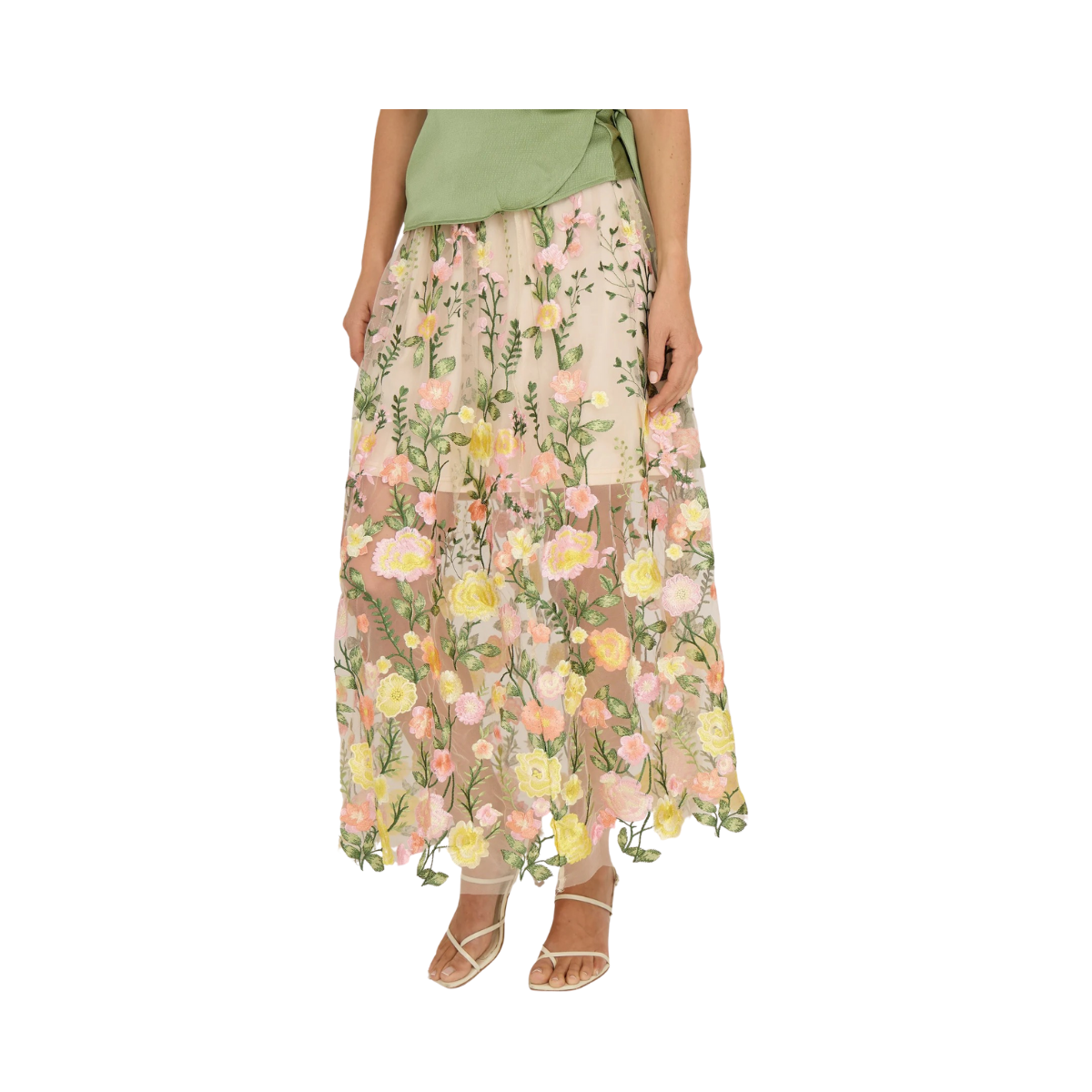 Fuschia Skirt - Sand/Yellow