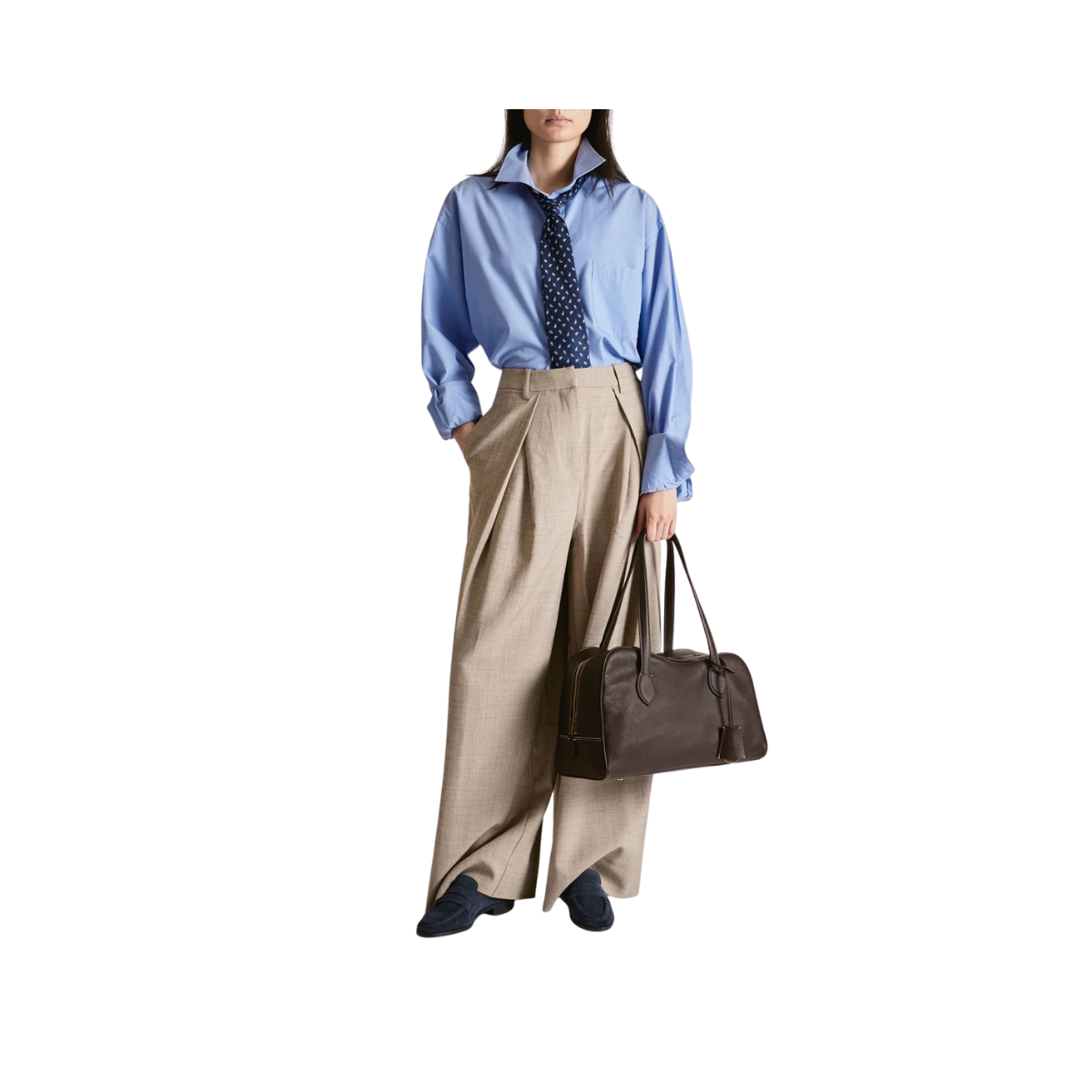 Noale Leather Handle Bag - 1062 Walnut