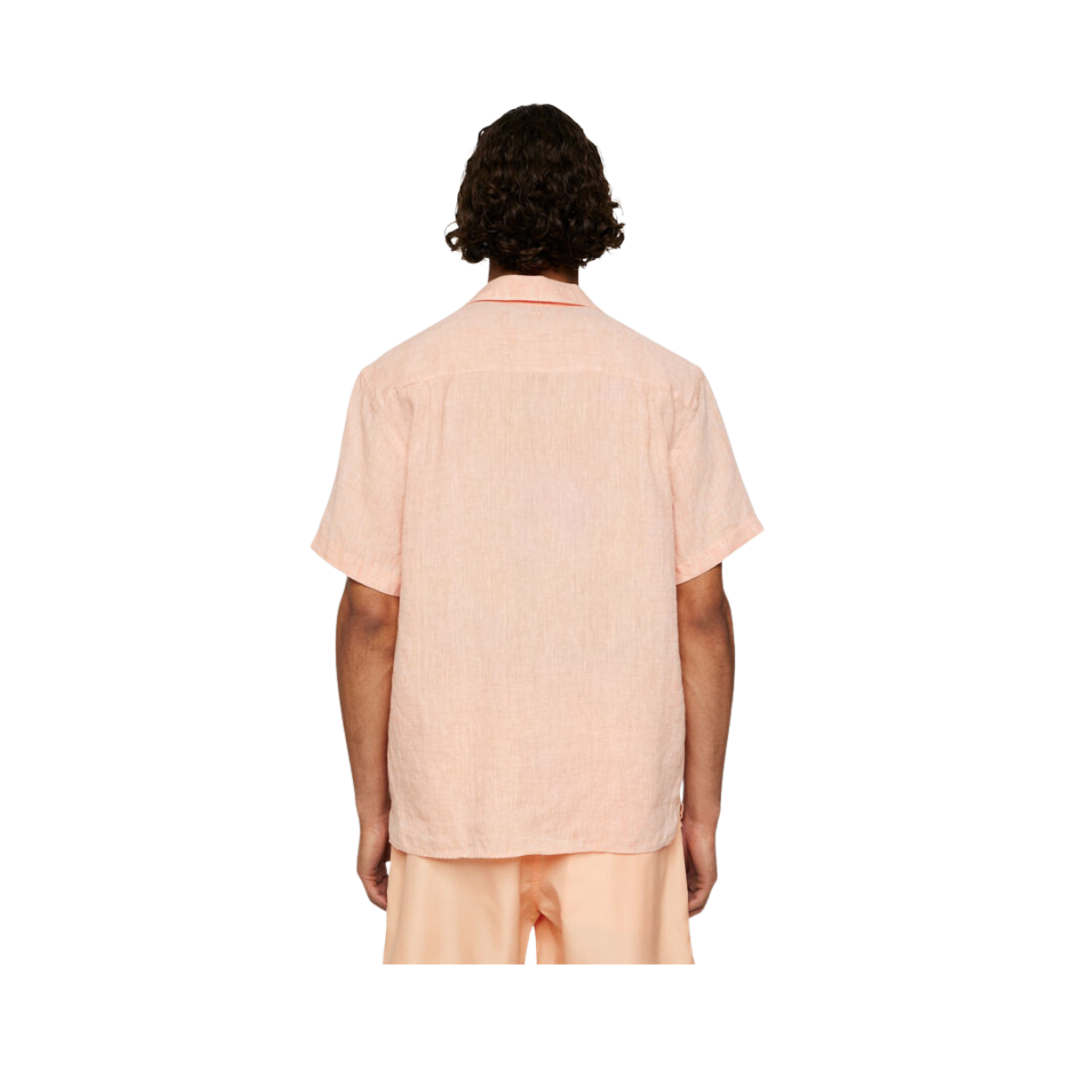 Elio Linen Melange Shirt - Mock Orange
