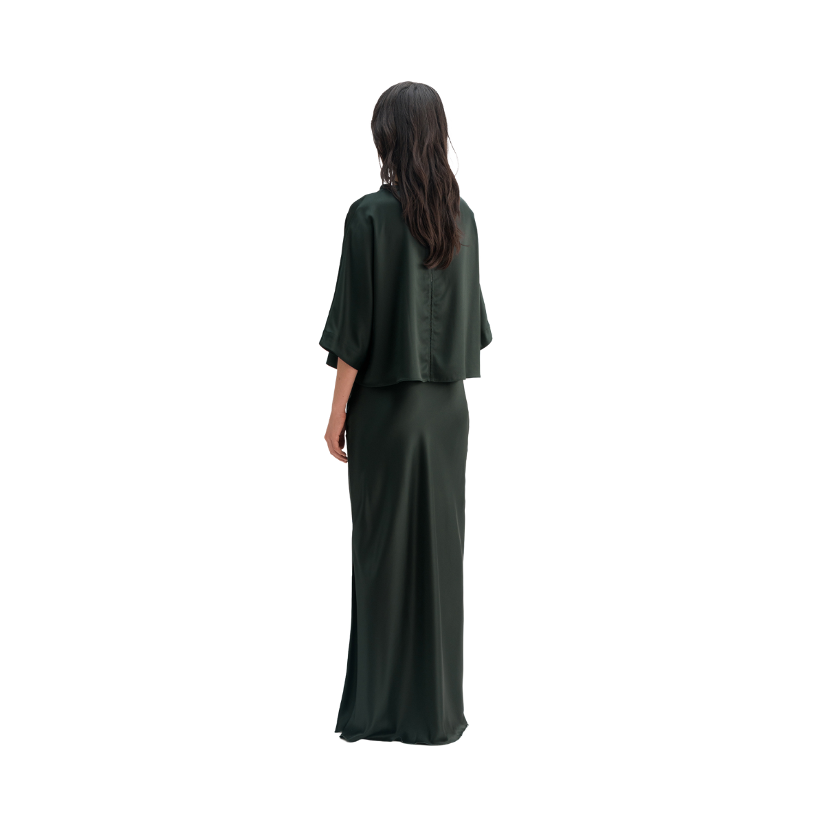 Thea Satin Tee - Deep Forest