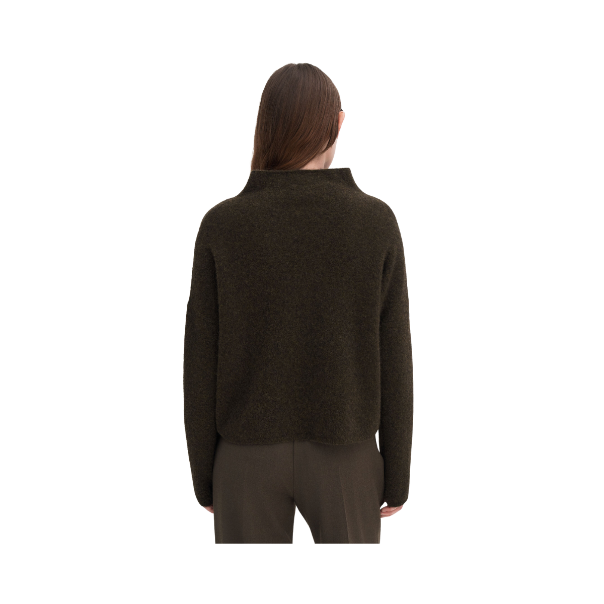 Mika Yak Funnelneck Sweater - 0276 Dark Khaki Green