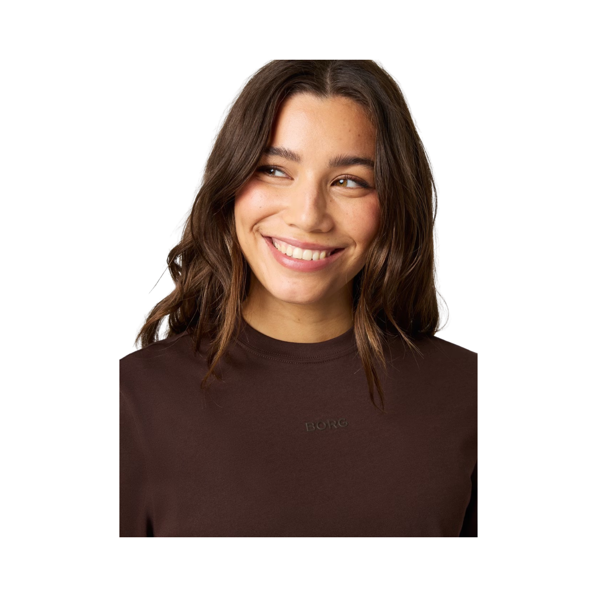 Studio Oversized Cropped T-Shirt - Coffee Bean