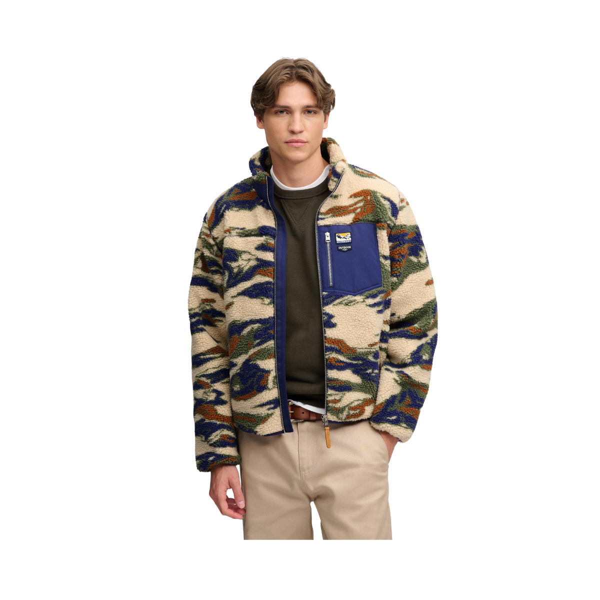 Terrain Fleece Zip Thru - Khaki Terrain
