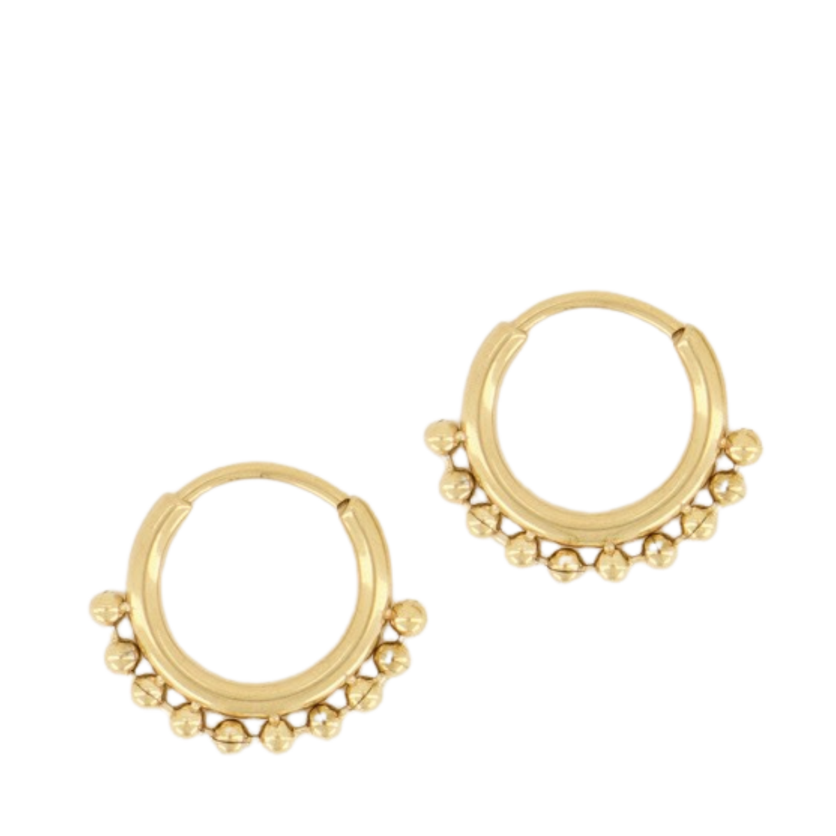 Oorringen Klein Bolletjes - 1200 Gold