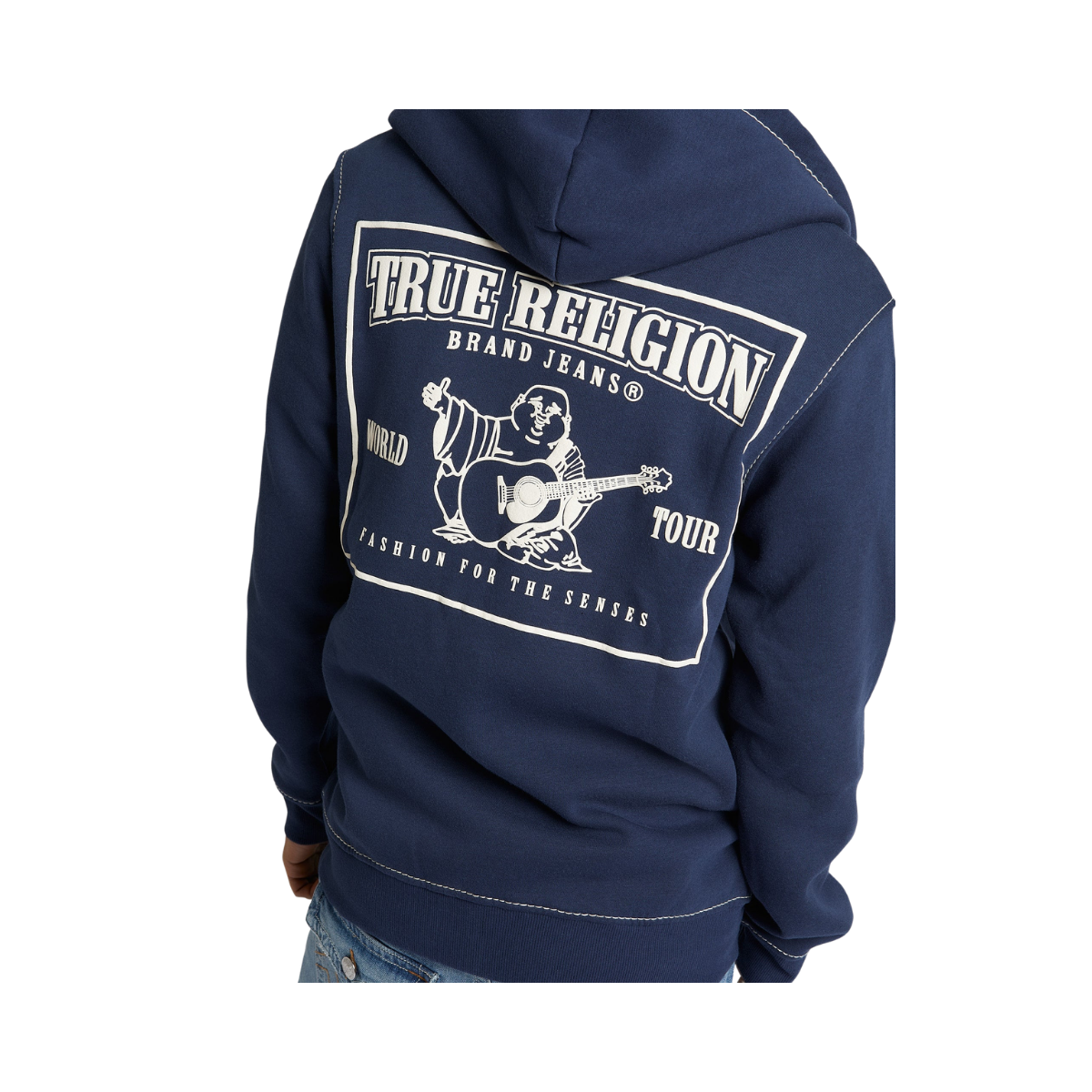 Big T Zip Up Hoodie - Dress Blue