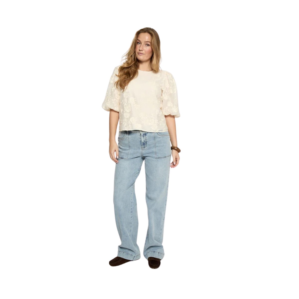 PCNomara Blouse - Whitecap Creme