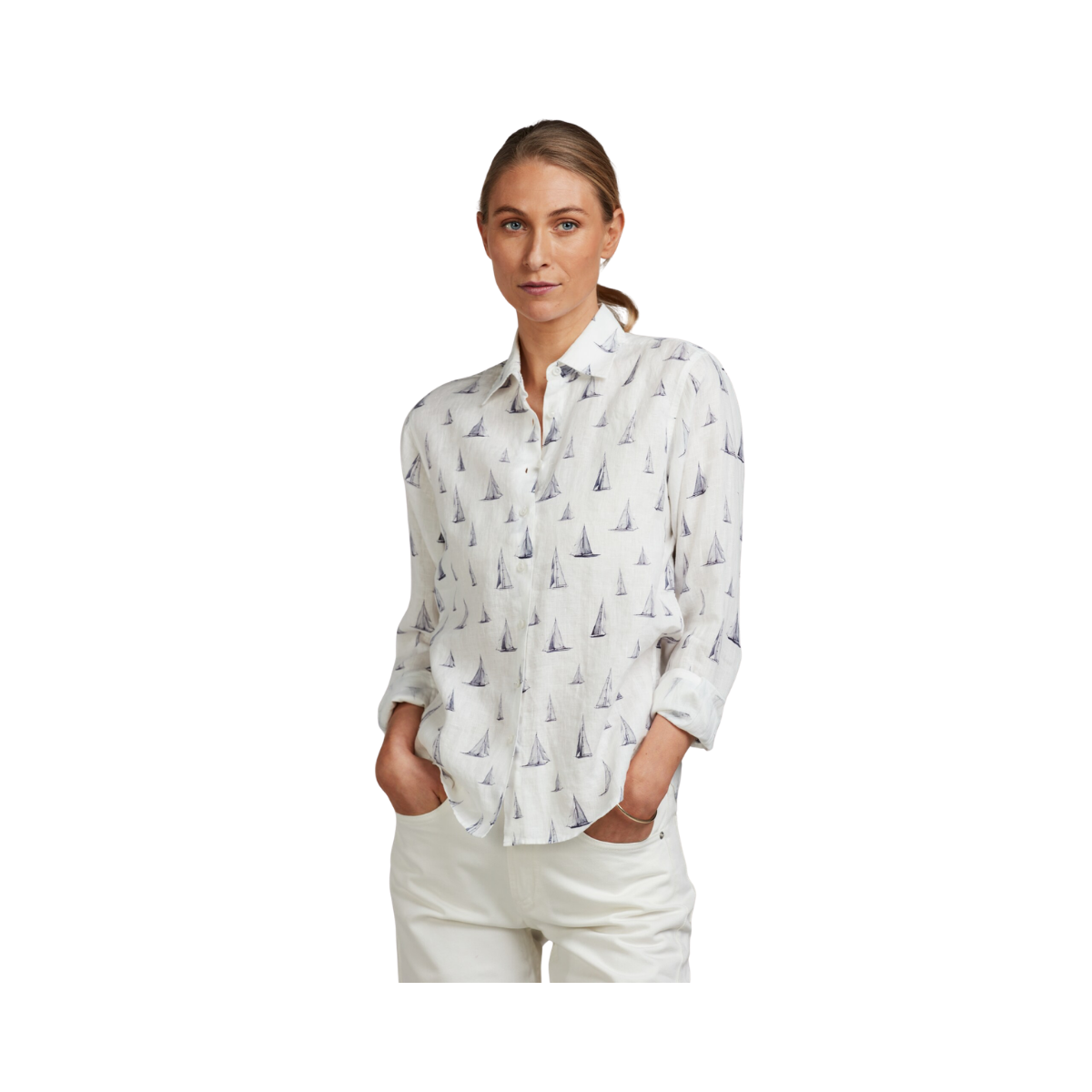 Siri Shirt - Blue Pattern