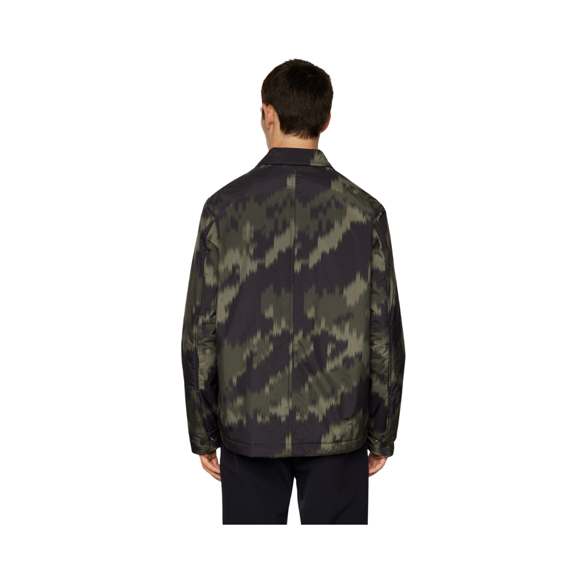 Nile Print padded Overshirt - Warp Forest L