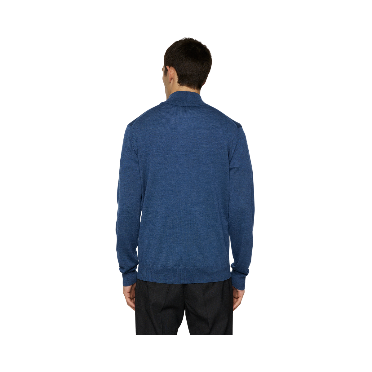 Kiyan Merino Quarter Zip - Vintage Indigo Melange