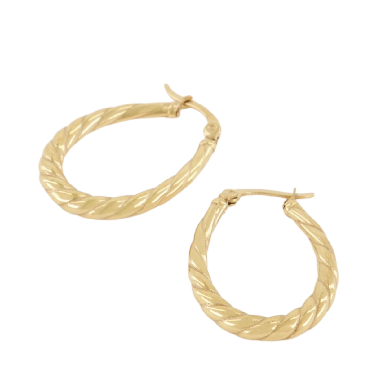 Ooringen ovaal gedraaid - 1200 Gold