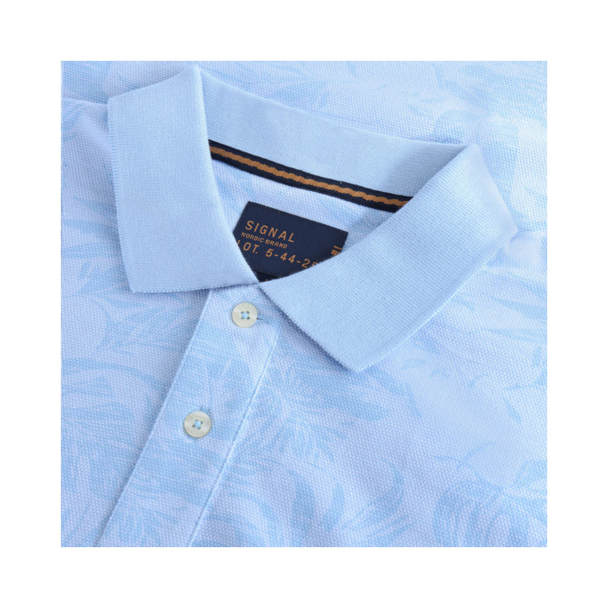 RavenSi Aop Jaquard Polo - Blue Wind