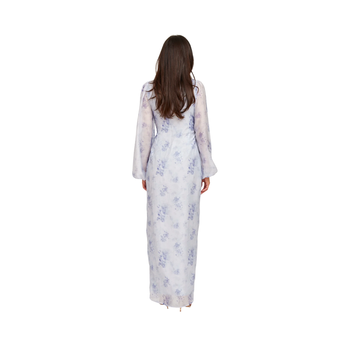 Aesthetic Dress - Blue Flower Print
