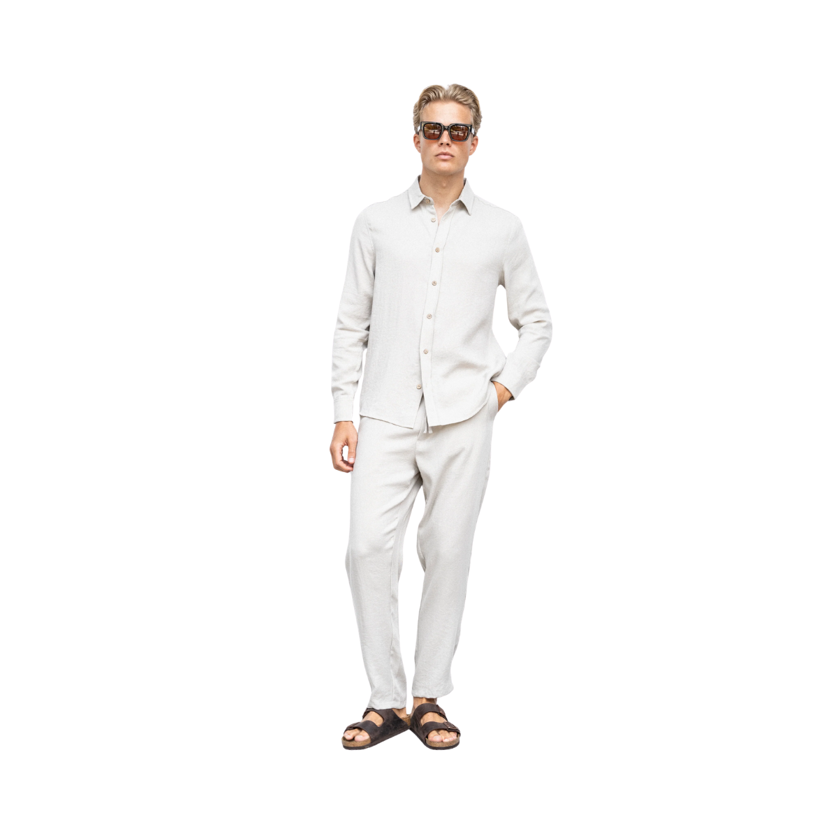 Travis Linen Shirt - Stone