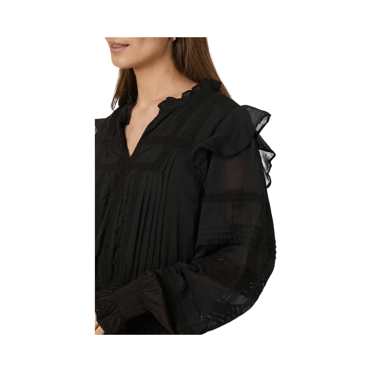 Aran S voile Dress - Black