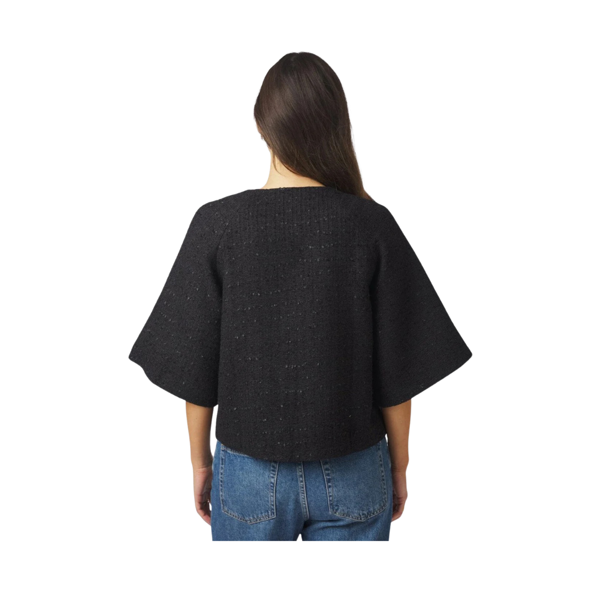 Rosella Boucle Mini Jacket - Black