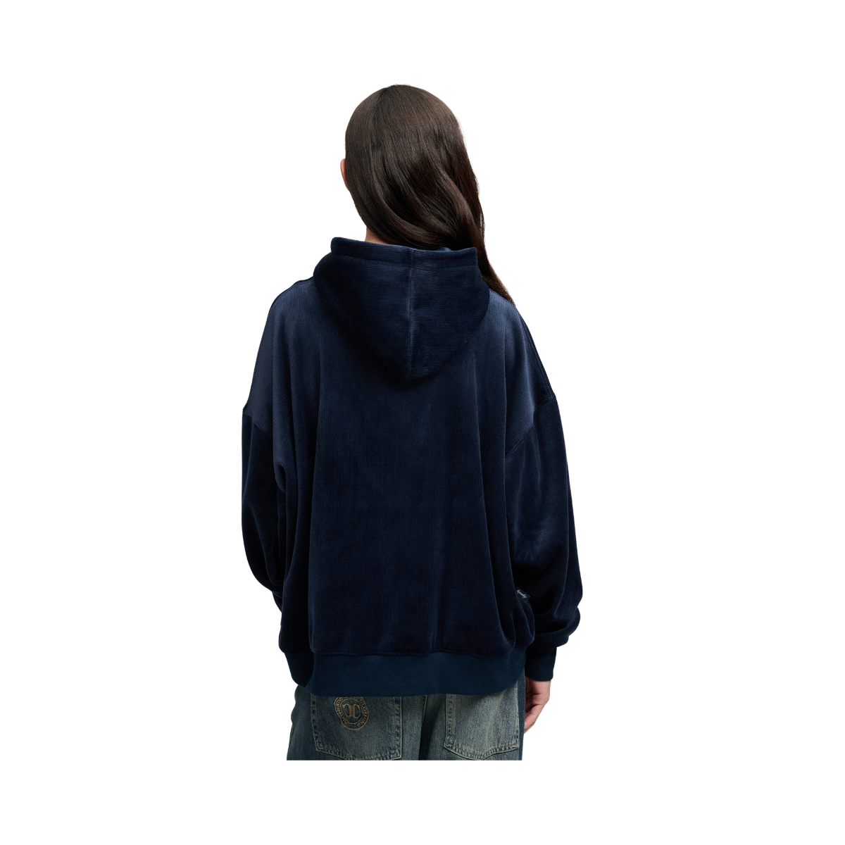 Drop Needle Velour Hood - 49P Darkest Navy