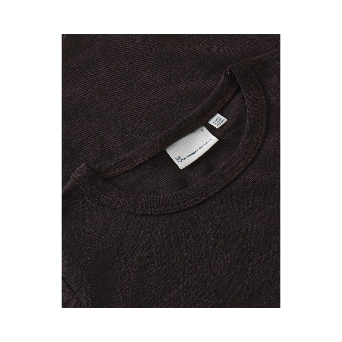Merino Rib Long Sleeve T-Shirt - Chocolate Torte