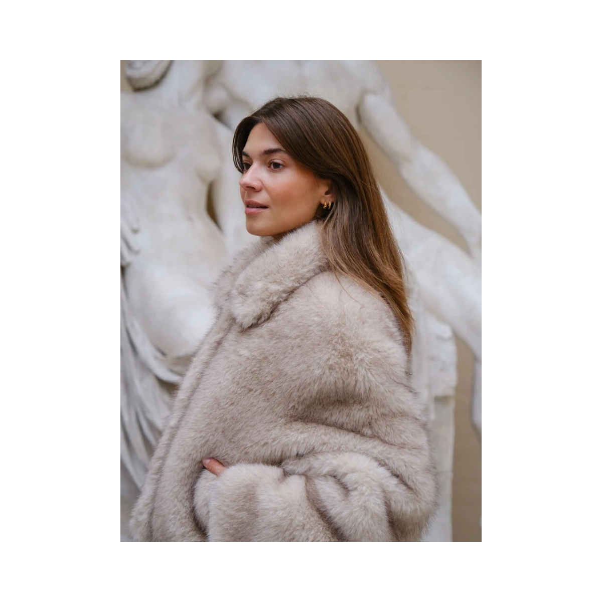 Steff Faux Fur Jacket - Beige