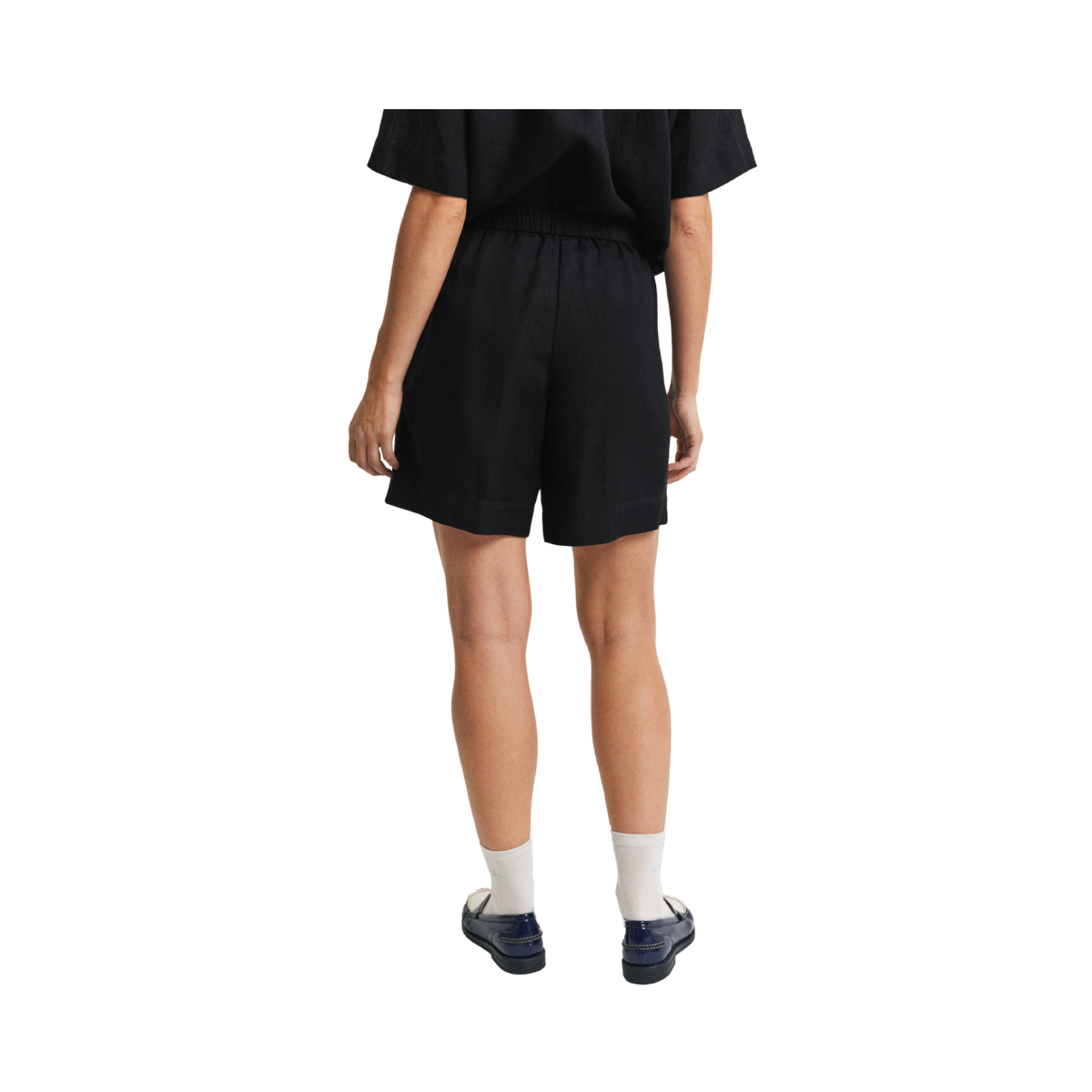 Rel Linen Blend Pull On Shorts - Black