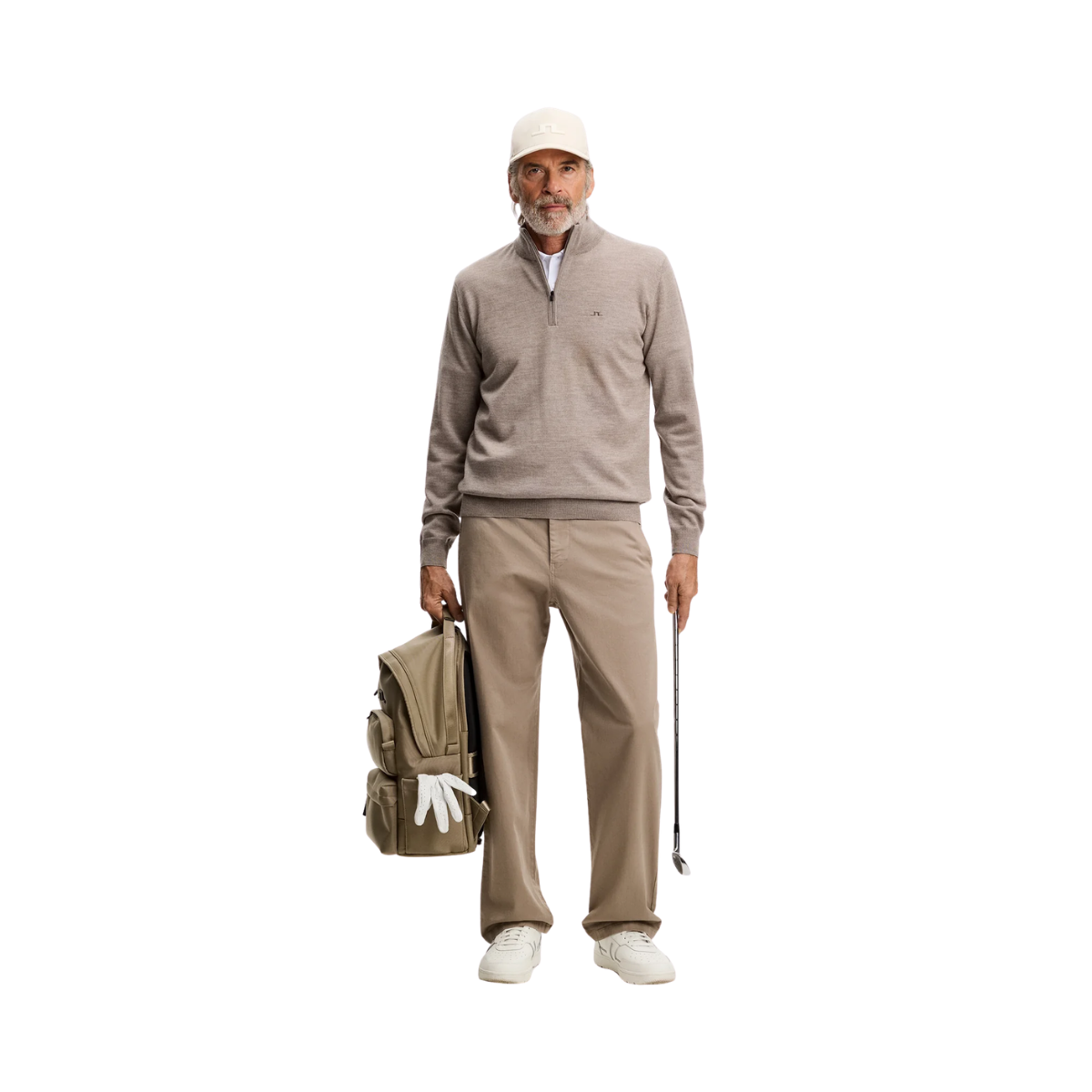 Kiyan Quarter Zip Sweater - Brindle Melange