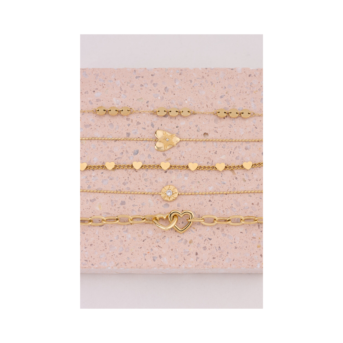 Bracelet chain heart - Gold