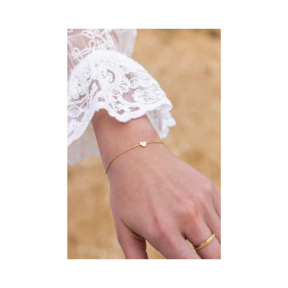 Bracelet With Heart - Gold