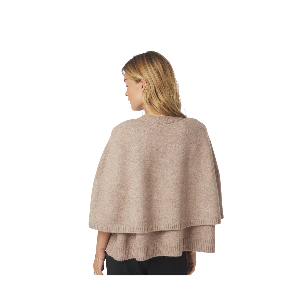 Josei Double Knit Cape - Beige