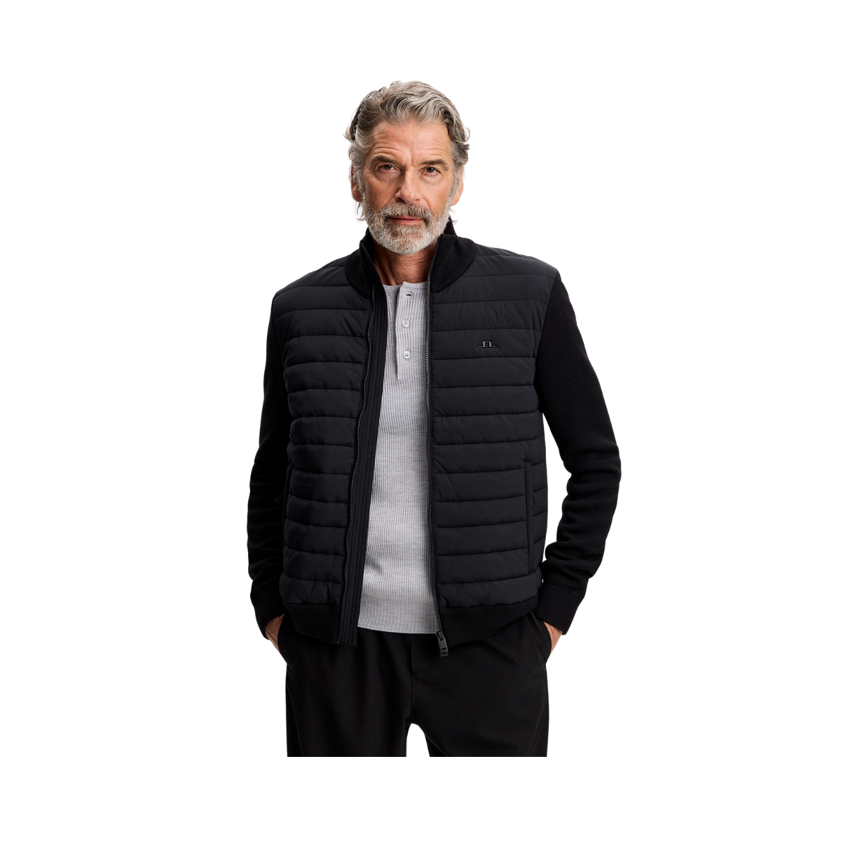 BOEN KNIT HYBRID JACKET - Black