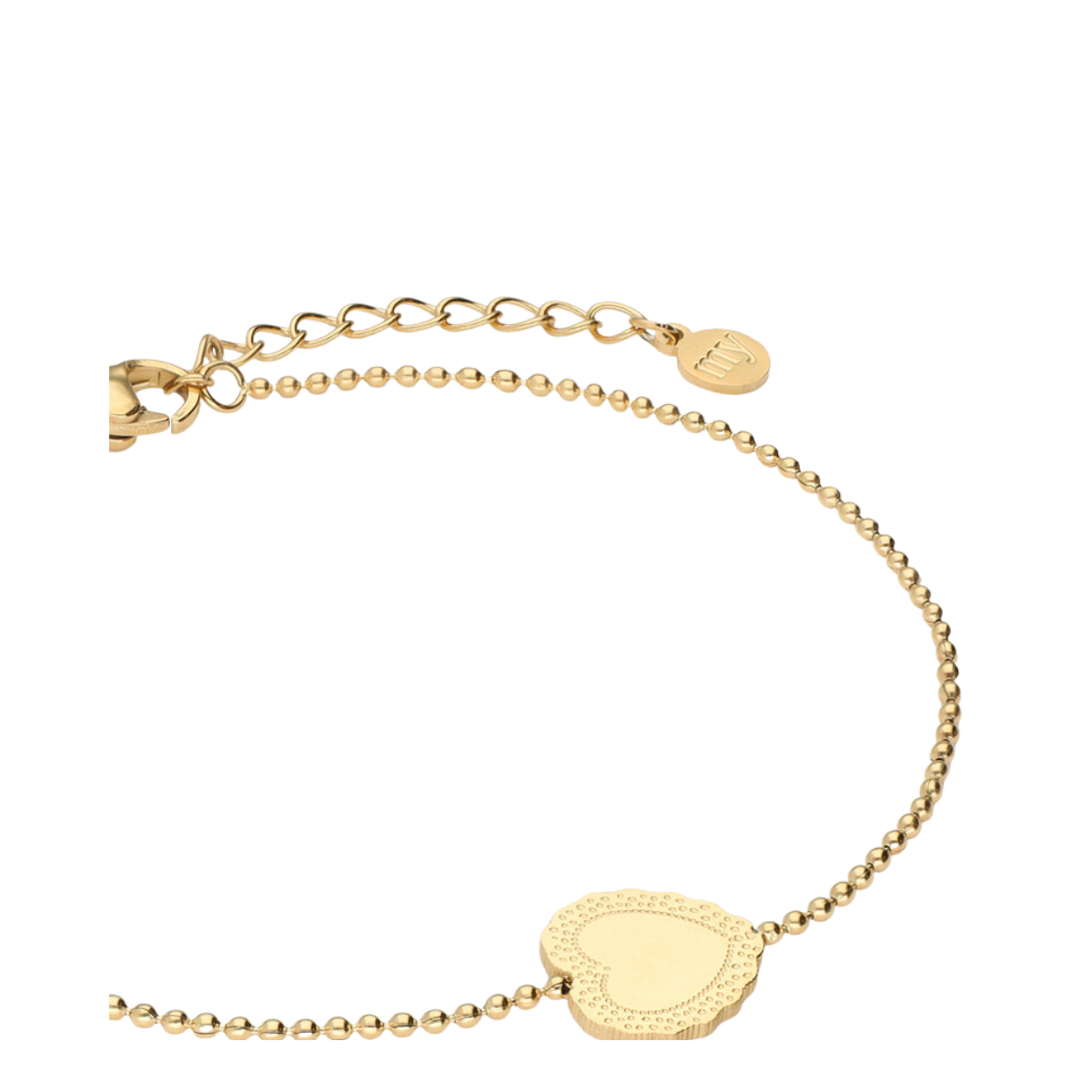 Bracelet Heart Pendant - Gold