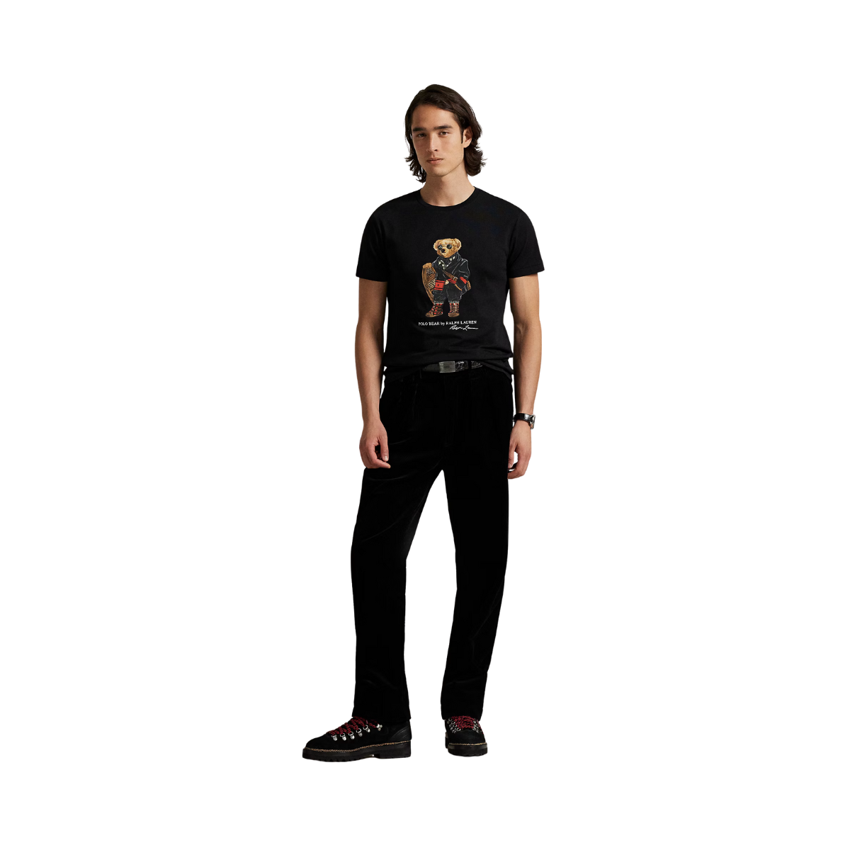 Short Sleeve T-Shirt - Polo Black Holiday Bear