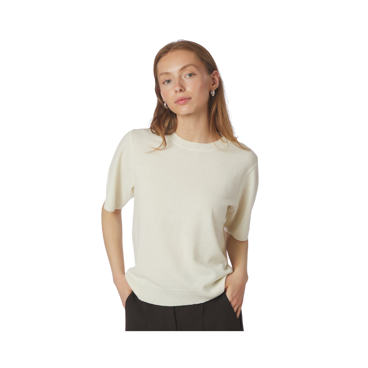 Missy Knit Tee - Creme