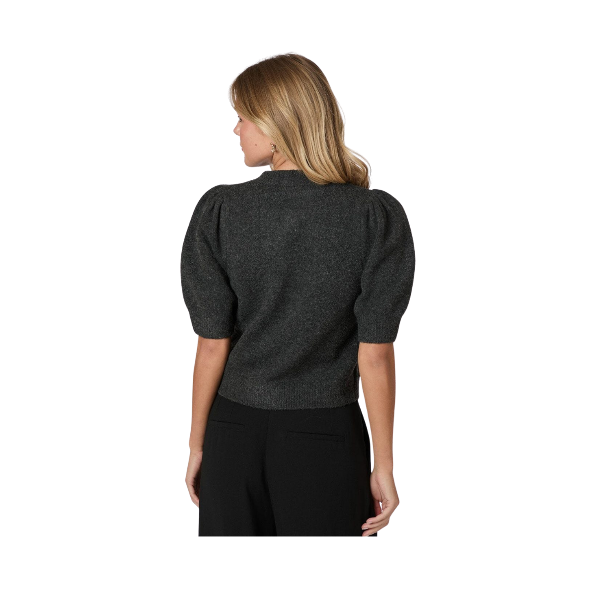 Trudy Deco Knit Cardigan - Grey