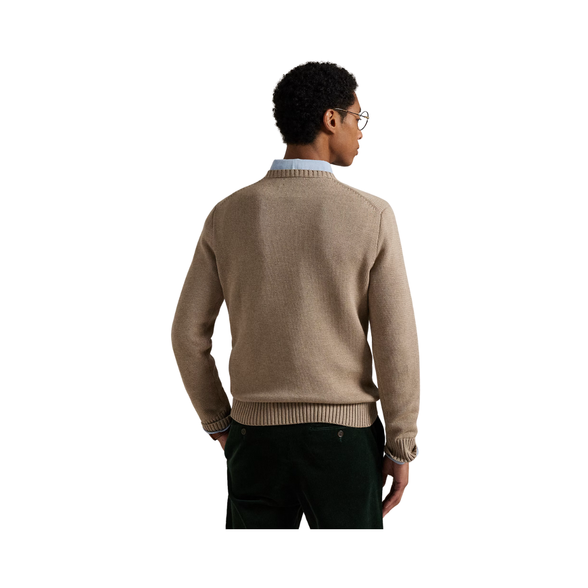 Cotton Crewneck Sweater - Bronze Melange