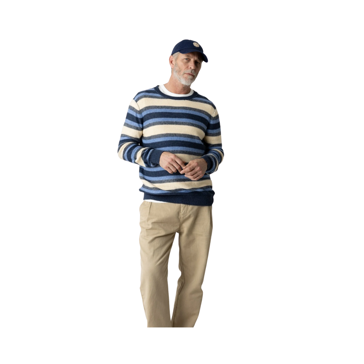 MMGLaporte Linen Crew Neck Knit - Navy