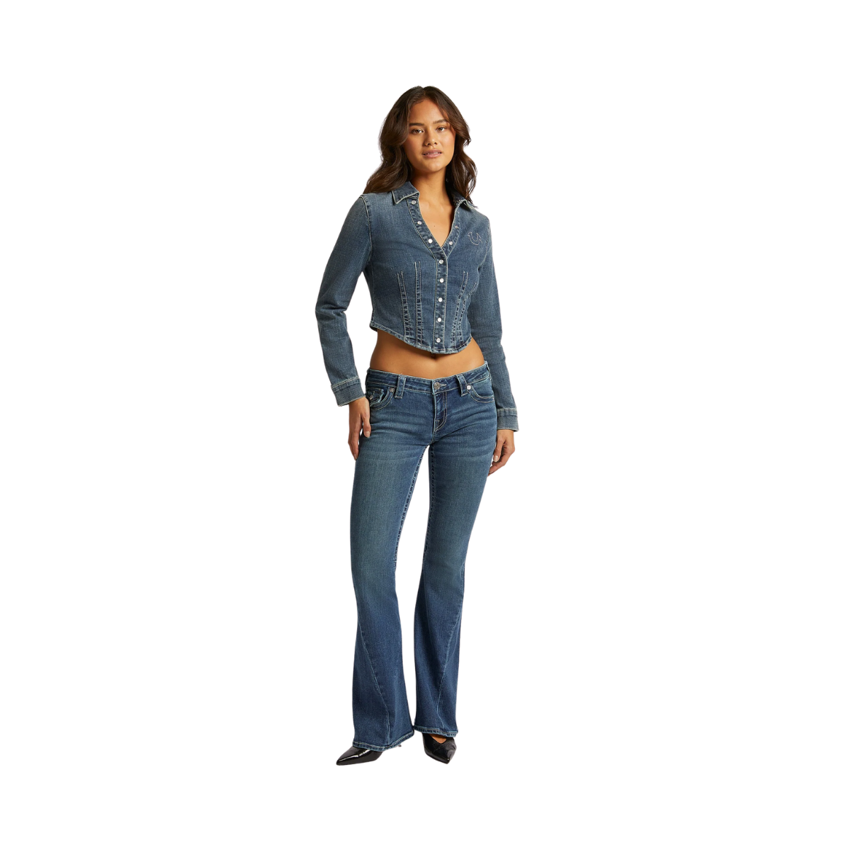 Joey Low Rise Flap - Dark Wash