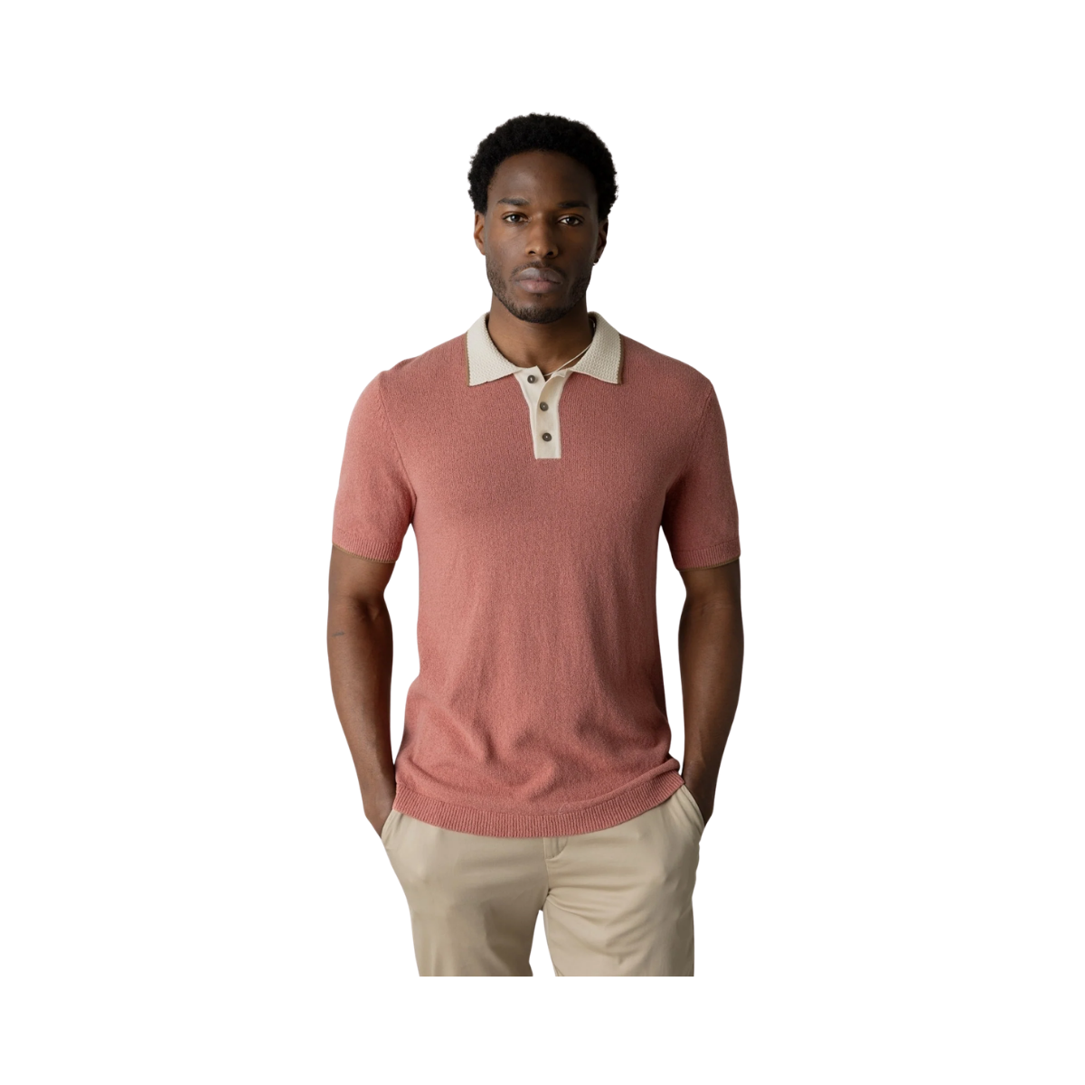 MMGFrancesco Polo SS Knit - Rosedawn
