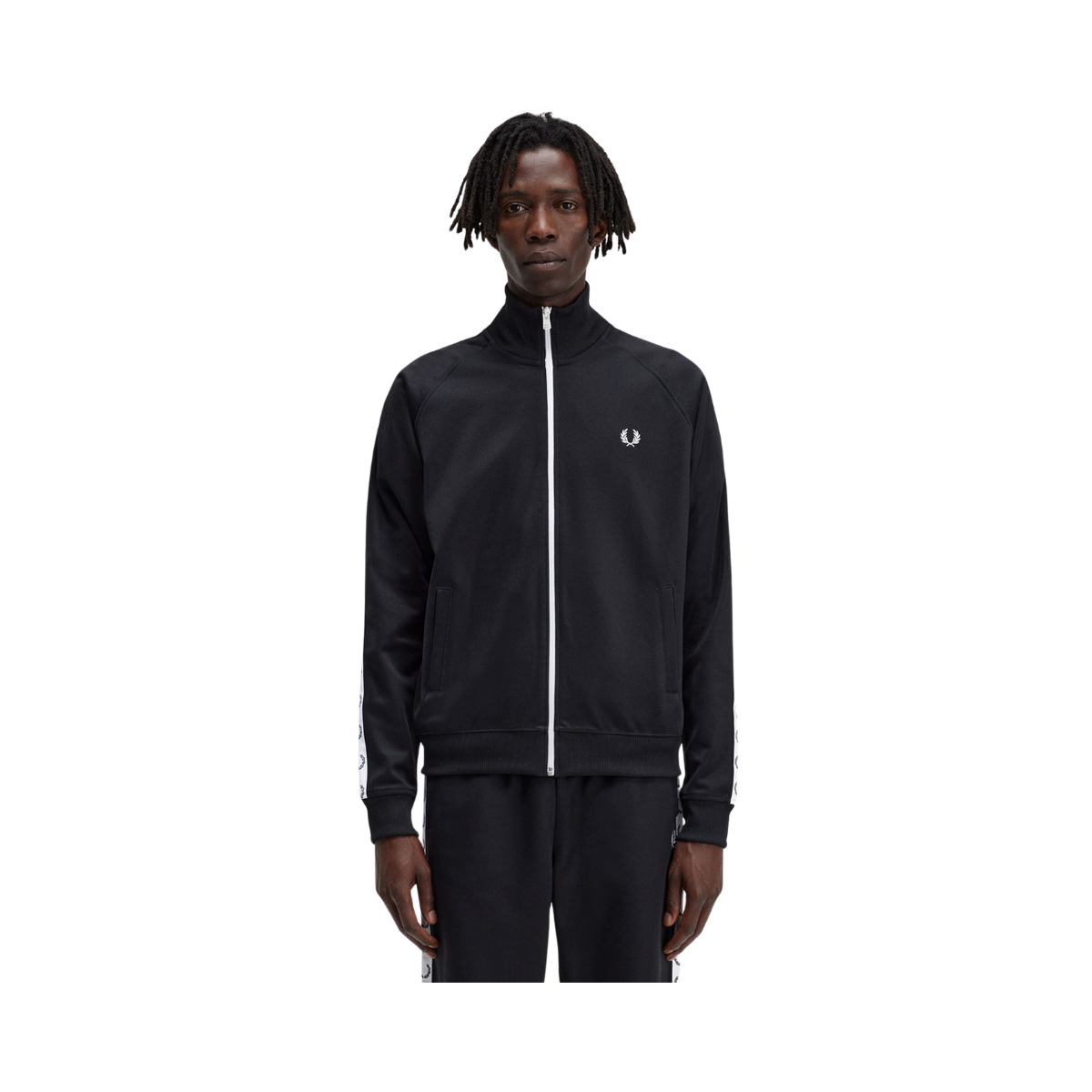 Taped Track Jacket - Black