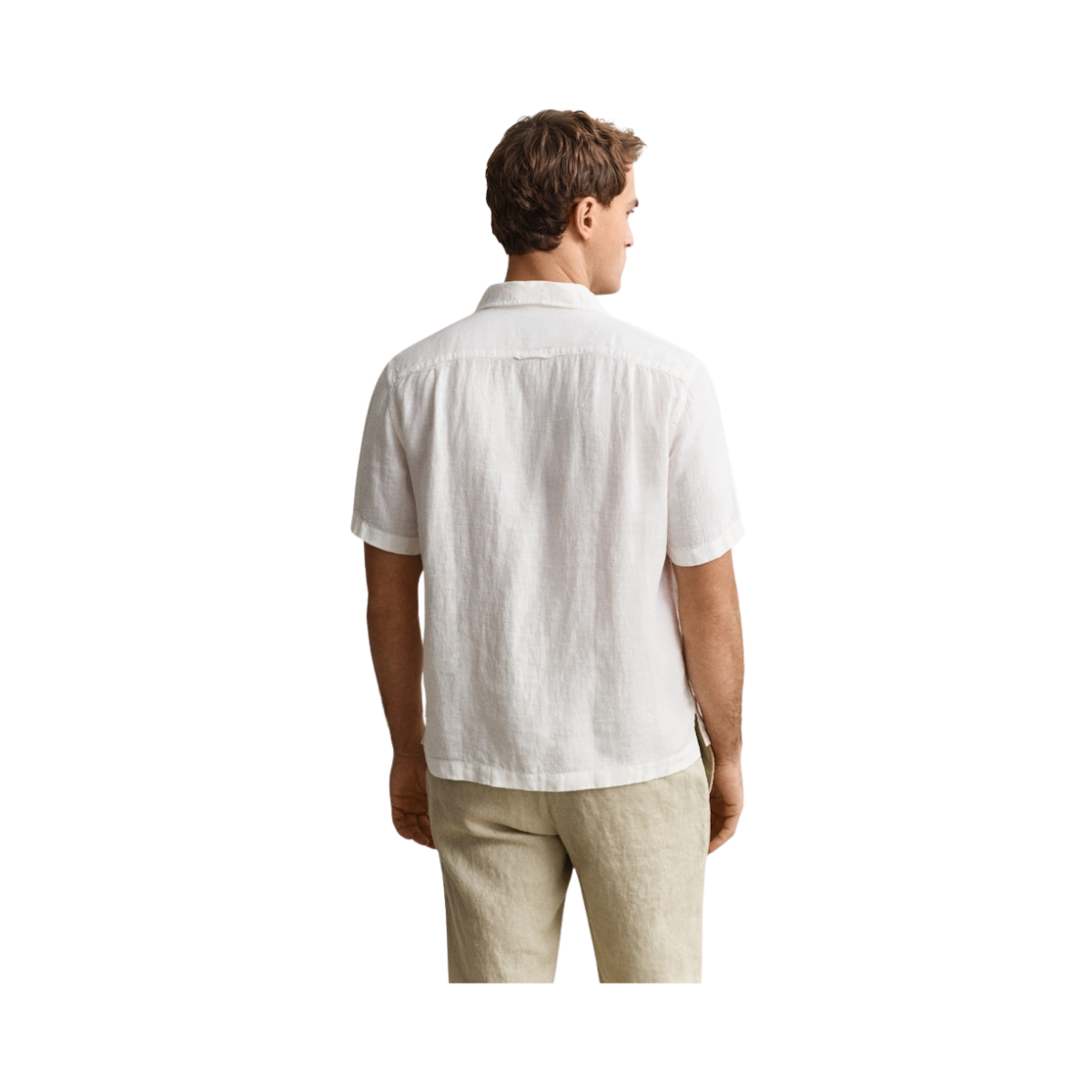 Gmnt Dyed Linen Camp Shirt - White