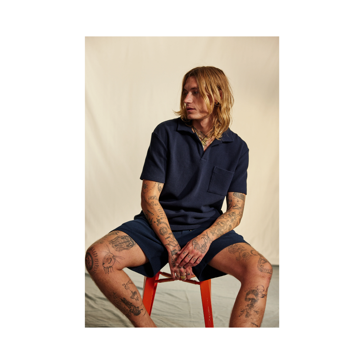 Melrose Polo Waffle - Total Eclips